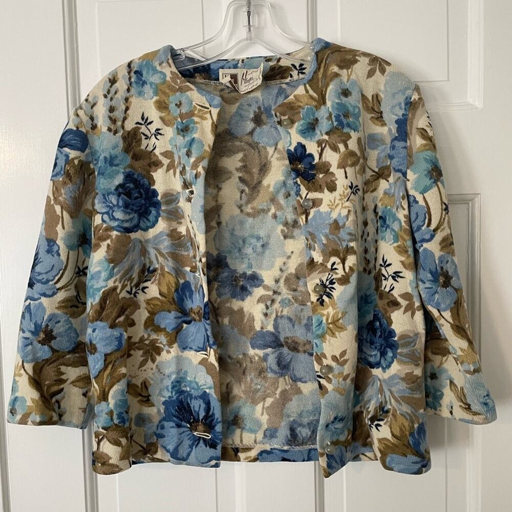 Hooper Associates Vintage Wool Floral Cardigan
